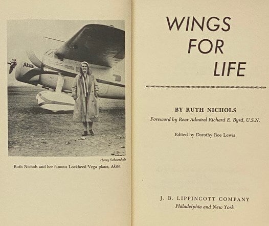 Wings for Life: The Life Story of the First Lady of the Air | Ruth ...