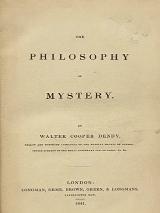 The Philosophy of Mystery.