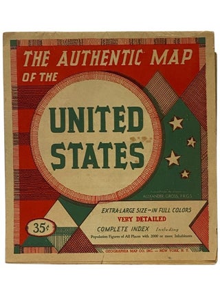 Item #2350325 The Authentic Map of the United States: Double-Sided, with Gazetteer Index....