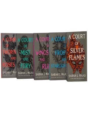 Item #2351183 A Court of Thorns and Roses, in Five Volumes: A Court of Thorns and Roses; A Court of Mist and Fury; A Court of Wings and Ruin; A Court of Frost and Starlight; A Court of Silver Flames [ACOTAR]. Sarah J. Maas.