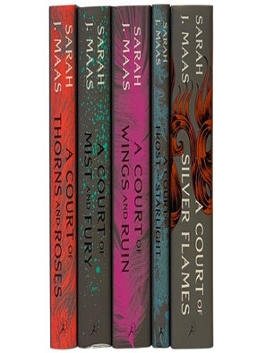 A Court of Thorns and Roses, in Five Volumes: A Court of Thorns and Roses; A Court of Mist and Fury; A Court of Wings and Ruin; A Court of Frost and Starlight; A Court of Silver Flames [ACOTAR]