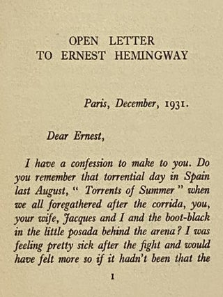 The Torrents of Spring: A Romantic Novel in Honor of the Passing of a Great Race