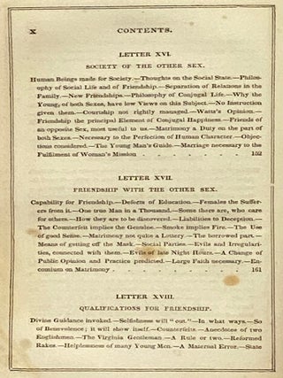 Letters to a Sister; or Woman's Mission. to Accompany the Letters to Young Men. (Alcott's New Series.)