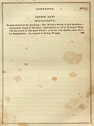 Letters to a Sister; or Woman's Mission. to Accompany the Letters to Young Men. (Alcott's New Series.)