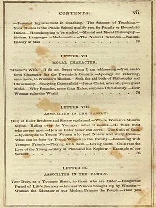 Letters to a Sister; or Woman's Mission. to Accompany the Letters to Young Men. (Alcott's New Series.)