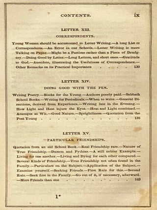 Letters to a Sister; or Woman's Mission. to Accompany the Letters to Young Men. (Alcott's New Series.)