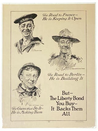 Item #2352325 James Montgomery Flagg Liberty Bond Poster, World War I Propaganda - The Road to...
