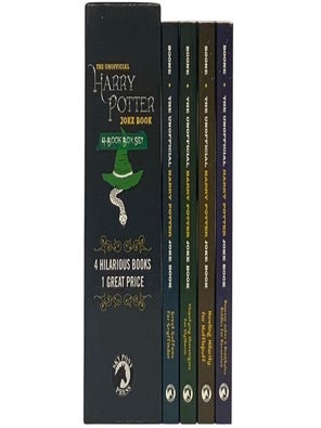 The Unofficial Harry Potter Joke Book 4-Book Box Set: Great Guffaws for Gryffindor; Stupefying Shenanigans for Slytherin; Howling Hilarity for Hufflepuff; Raucous Jokes and Riddikulus Riddles for Ravenclaw