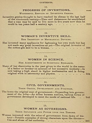 The World's Progress as Wrought by Men and Women in Art, Literature, Education, Philanthropy, Reform, Inventions, Business and Professional Life.