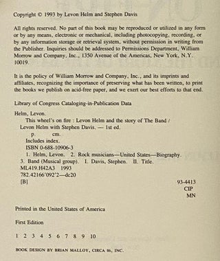 This Wheel's on Fire: Levon Helm and the Story of The Band