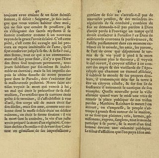 Panegyrique du Sieur Jacques Mathieu Reinhart, Maitre Cordonnier, Prononce le 13e Mois de l'an 2899. Dans la Ville de l'Imagination, Avec Permission de Mgr. l'Archeveque de Bonsens.