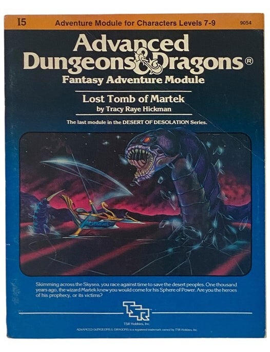 Item #2354251 Lost Tomb of Martek (Advanced Dungeons & Dragons Fantasy Adventure Module I5: The Last Module in the Desert of Desolation Series) (9054). Dungeons, Dragons.
