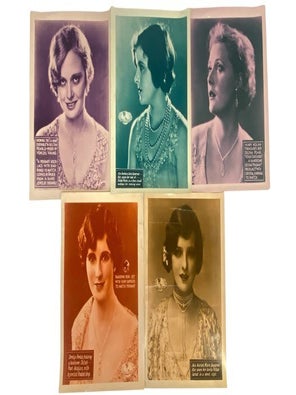 Circa 1940s Collection of Eleven Universal Pictures Starlet Headshots Promoting Deltah Pearls [11]