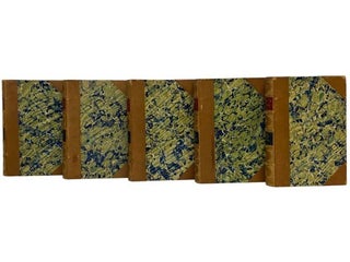 Irving's Works, Partial Set in Five Volumes: The Sketch-Book of Geoffrey Crayon, Gent., A History of New York from the Beginning of the World to the End of the Dutch Dynasty, The Crayon Papers, A Tour of the Prairies; Astoria, or, Anecdotes of an Enterprise beyond the Rocky Mountains, Salmagundi, The Adventures of Captain Bonneville; The Life and Voyages of Christopher Columbus; The Alhambra, The Conquest of Granada, Legends of the Conquest of Spain, Spanish Voyages of Discovery; Mahomet and His Successors, Life of Oliver Goldsmith, The Moorish Chronicles
