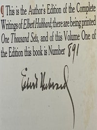 The Complete Writings of Elbert Hubbard, Author's Edition, in Twenty Volumes [20 Vols., Signed Limited Ed.]