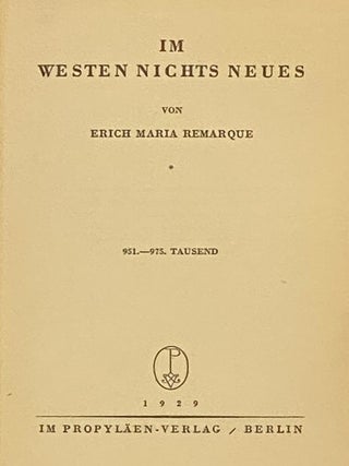 Im Westen Nichts Neues [All Quiet on the Western Front]