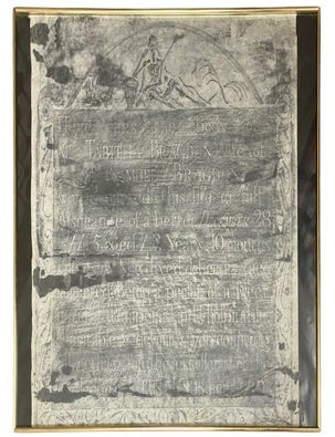 Item #2354609 Modern Rubbing Taken from Colonial American Gravestone of Tabitha [Banks] Bragdon at South Side Cemetery in York, Maine, Framed Under Glass