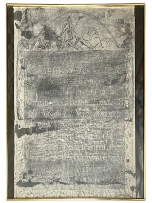 Item #2354609 Modern Rubbing Taken from Colonial American Gravestone of Tabitha [Banks] Bragdon...