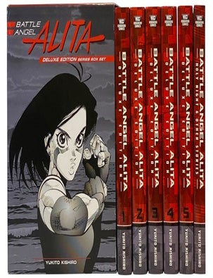 Item #2354711 Battle Angel Alita: Deluxe Edition Series Box Set - Volumes 1-6, Plus Holy Night & Other Stories, Promotional Poster and Cards. Yukito Kishiro.